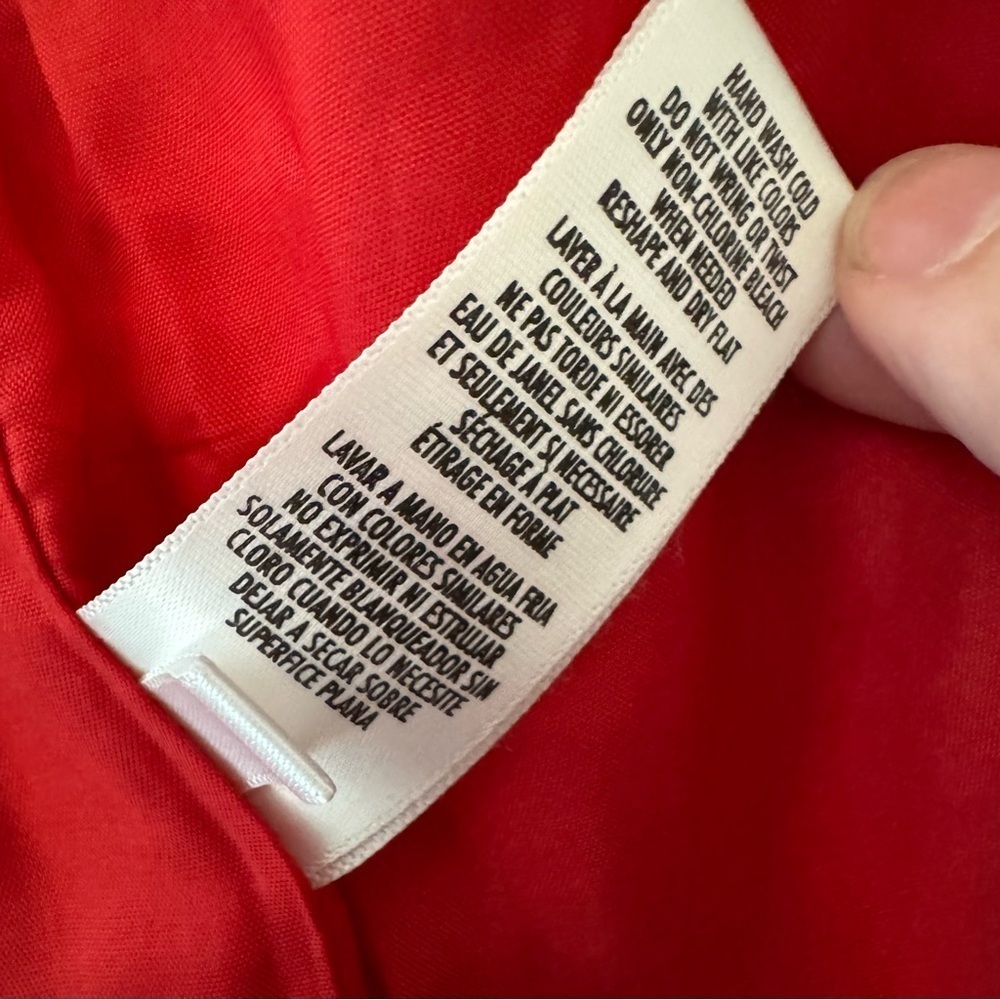 Casual Corner Women’s Red & White Nordic Snowflake Lambswool Cardigan Sweater XS - Picture 11 of 11